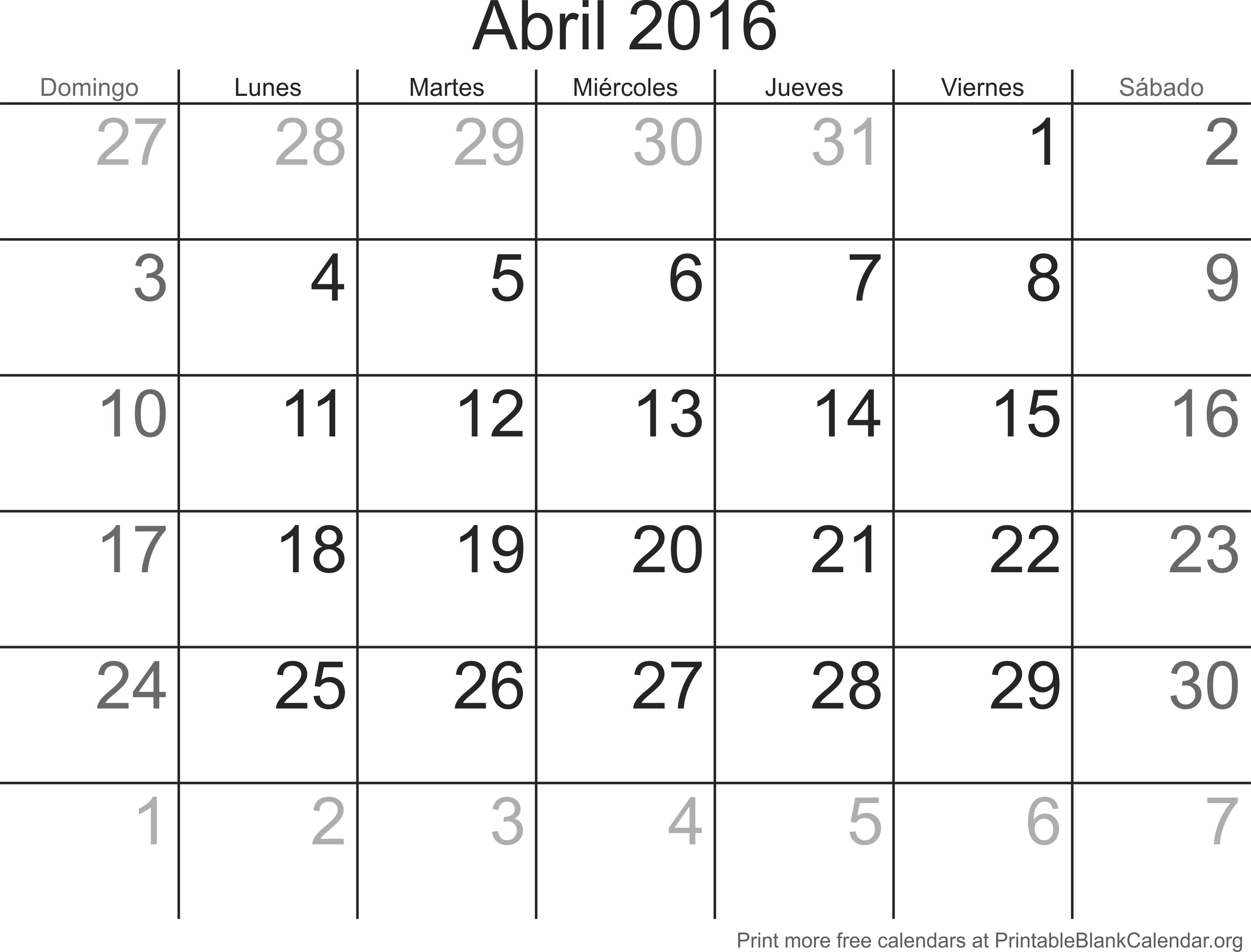 agenda abril 2016