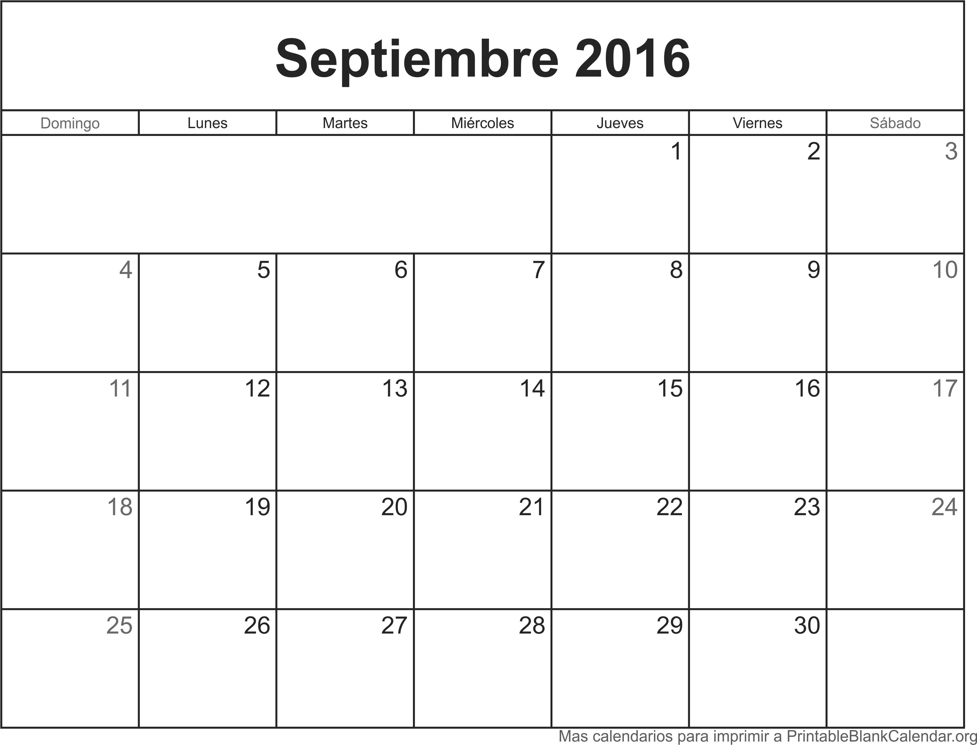 sep 2016 calendario