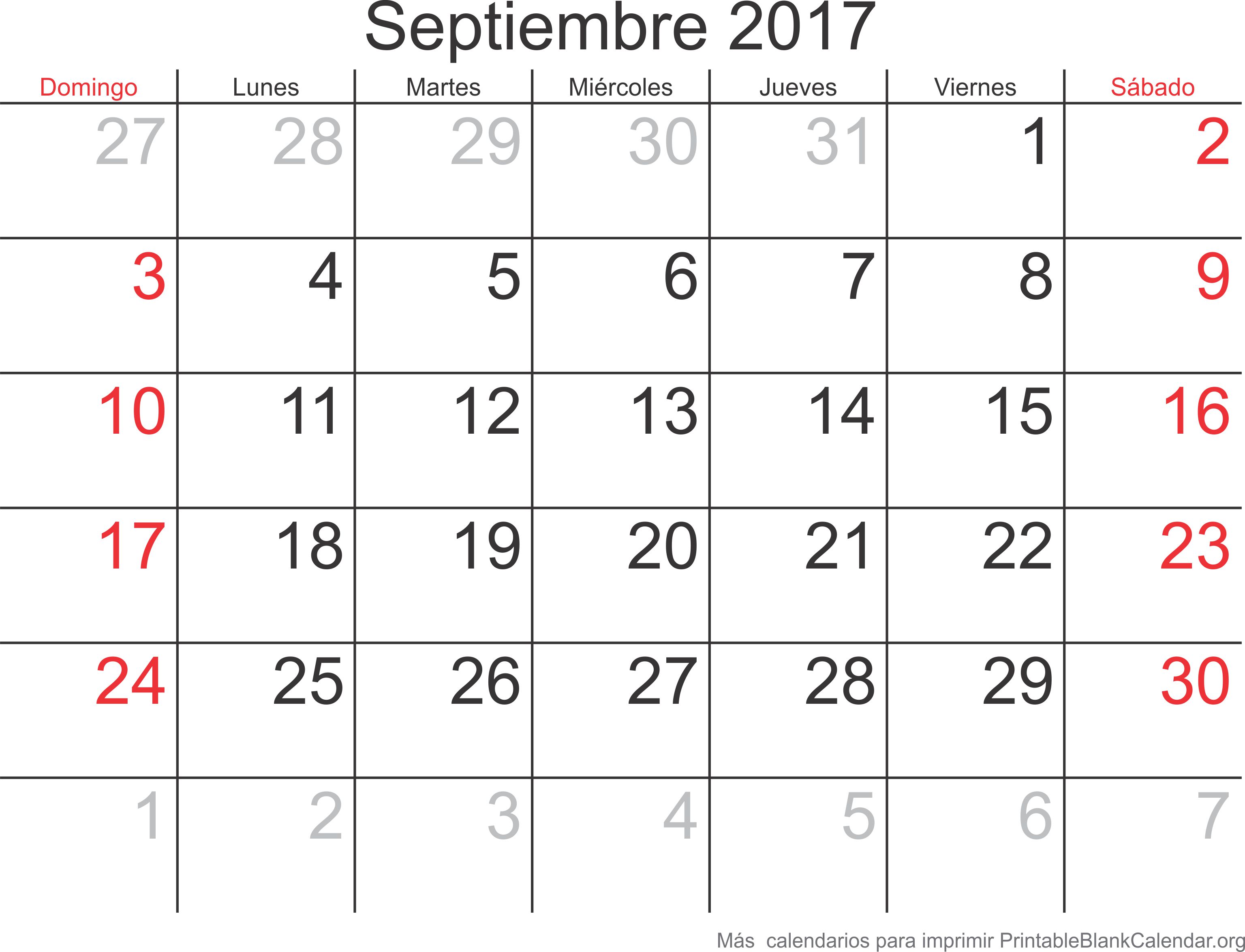 sep 2017 calendario