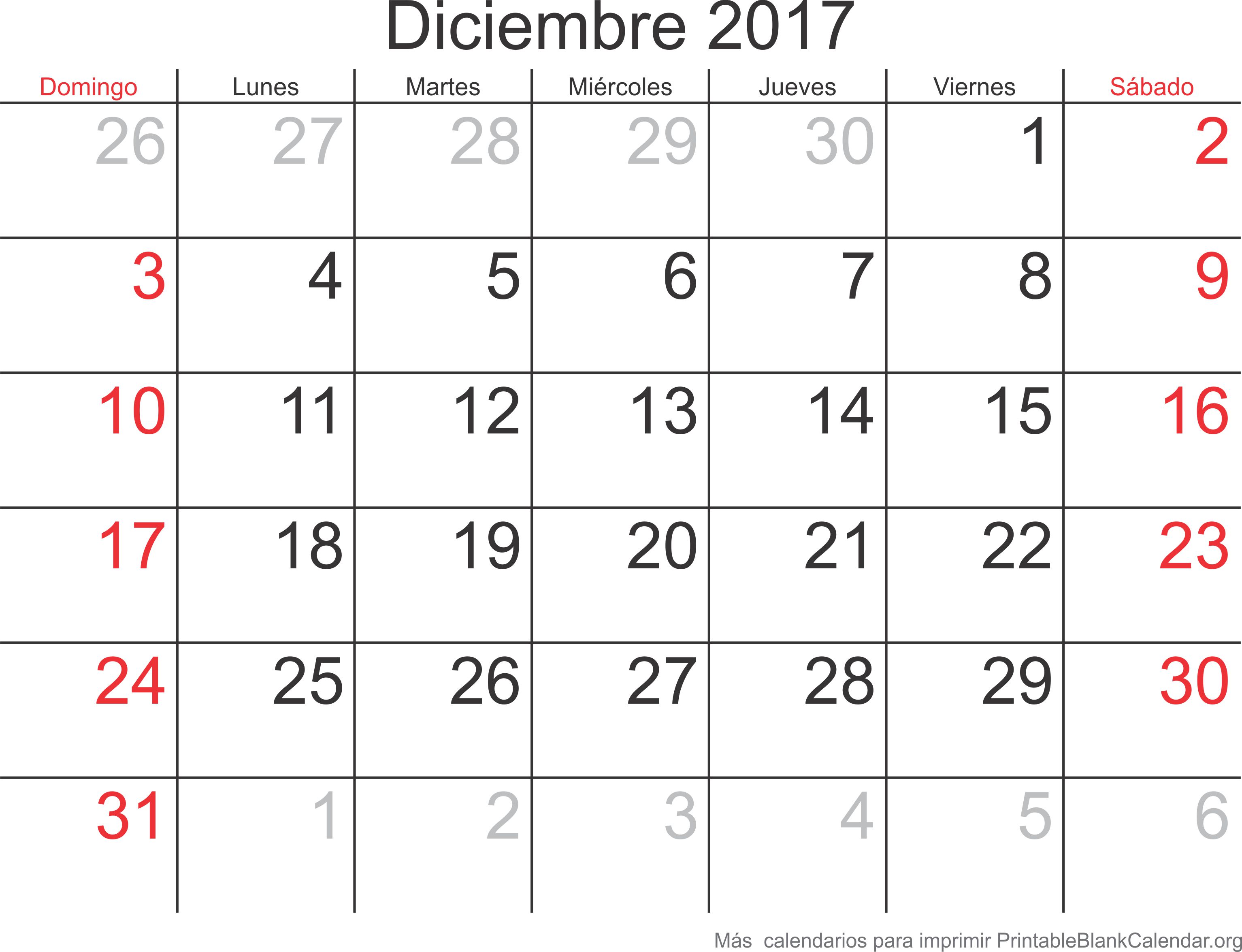 deciembre 2017 agenda