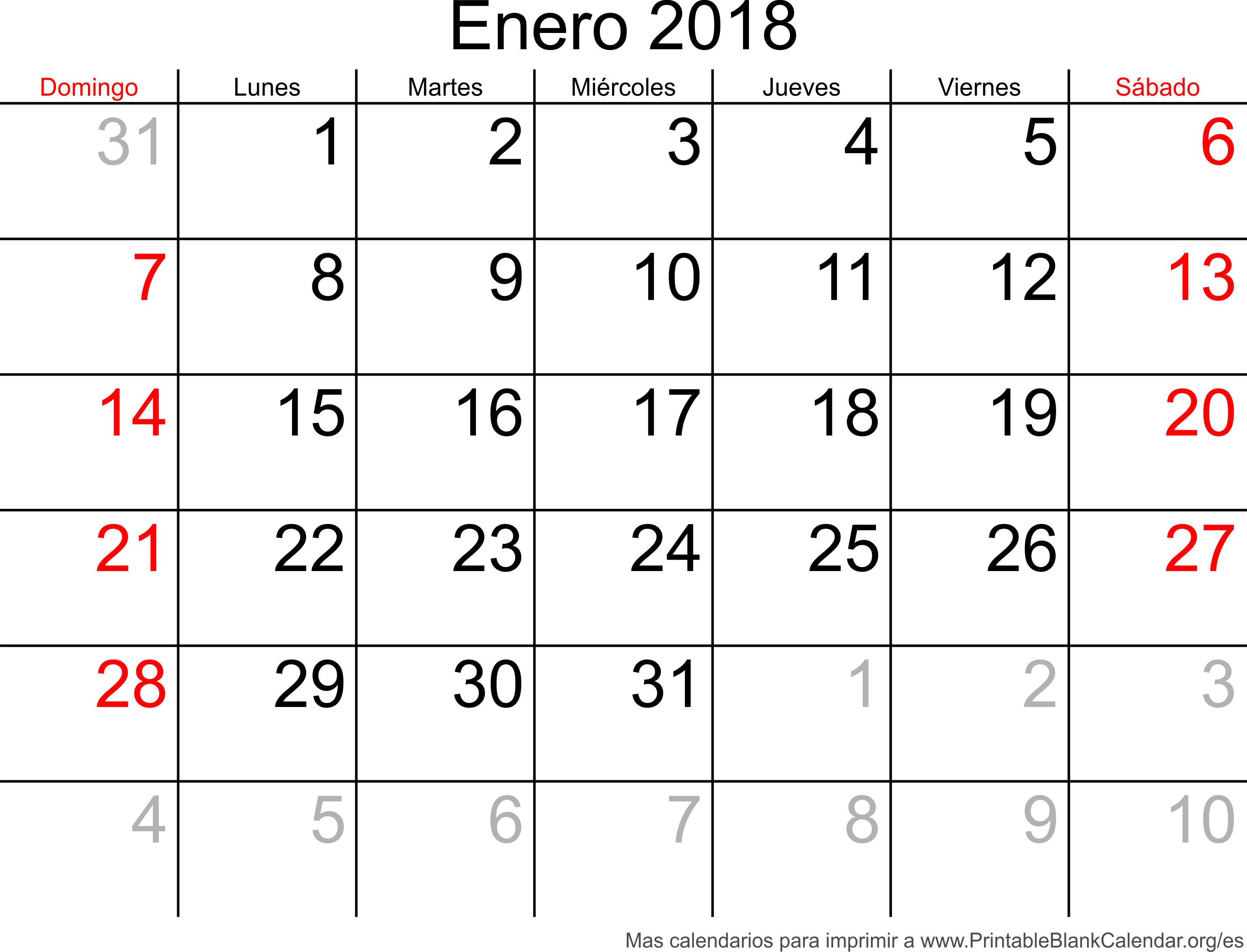 enero 2018 agenda