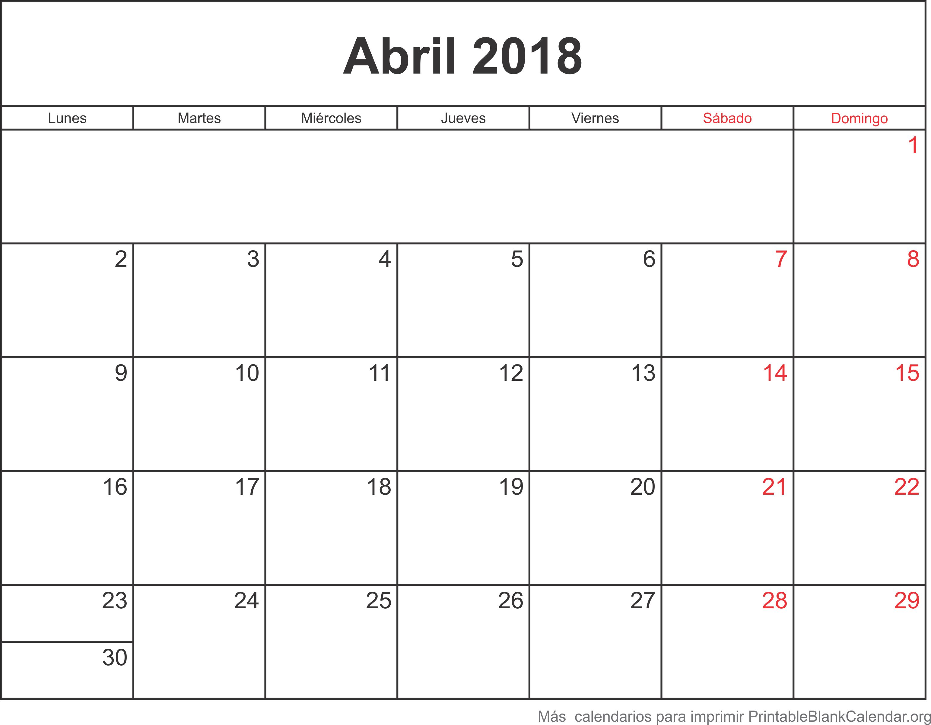 agenda abril 2018