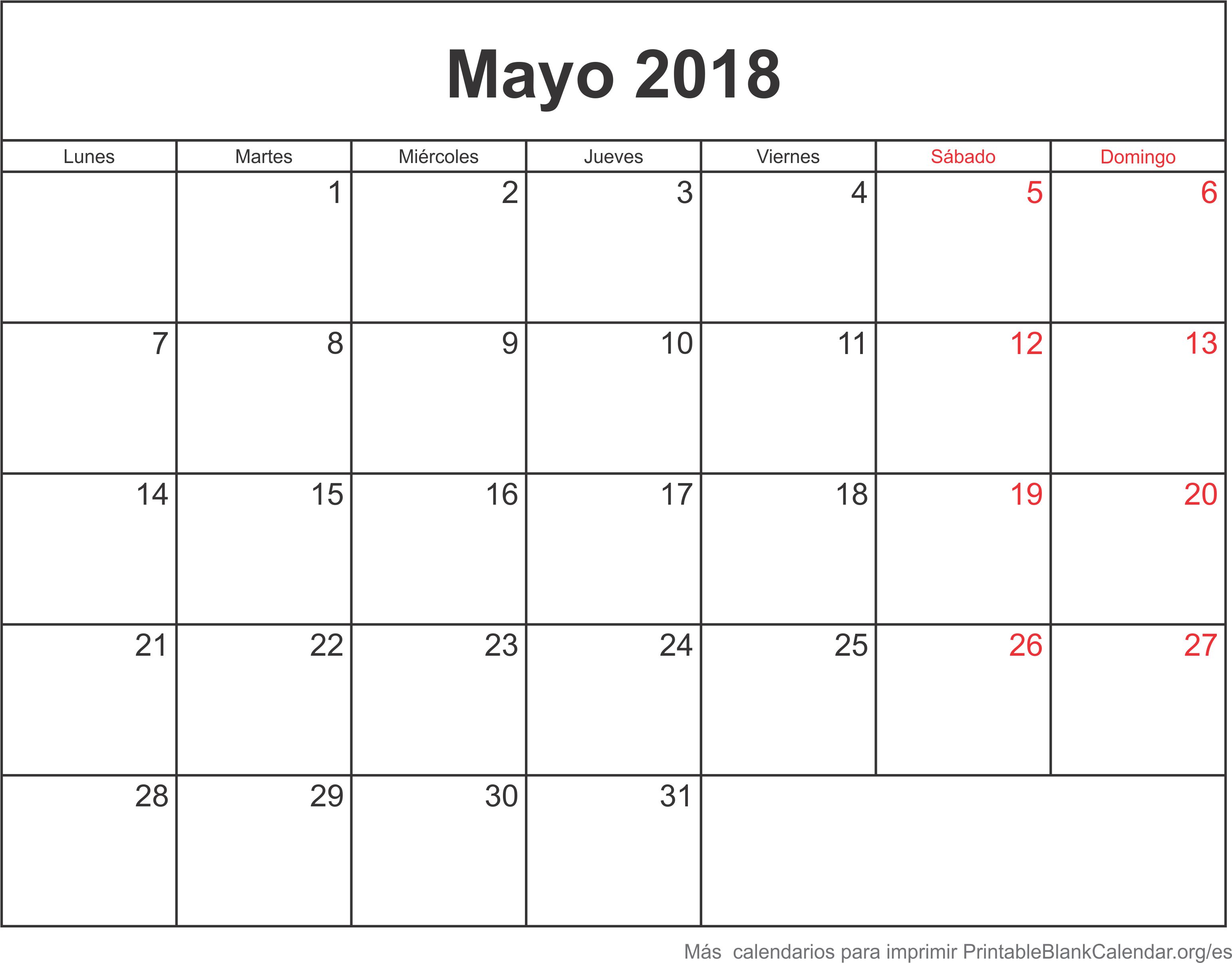 mayo 2018 agenda
