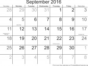 blank printable menu calendar september 2016