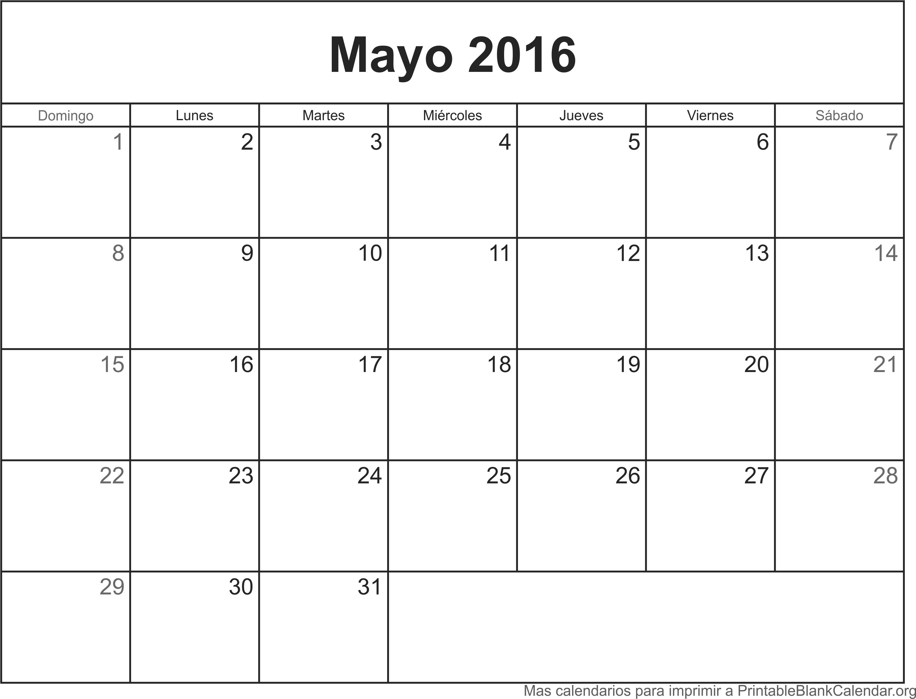 Mayo 2016 agenda
