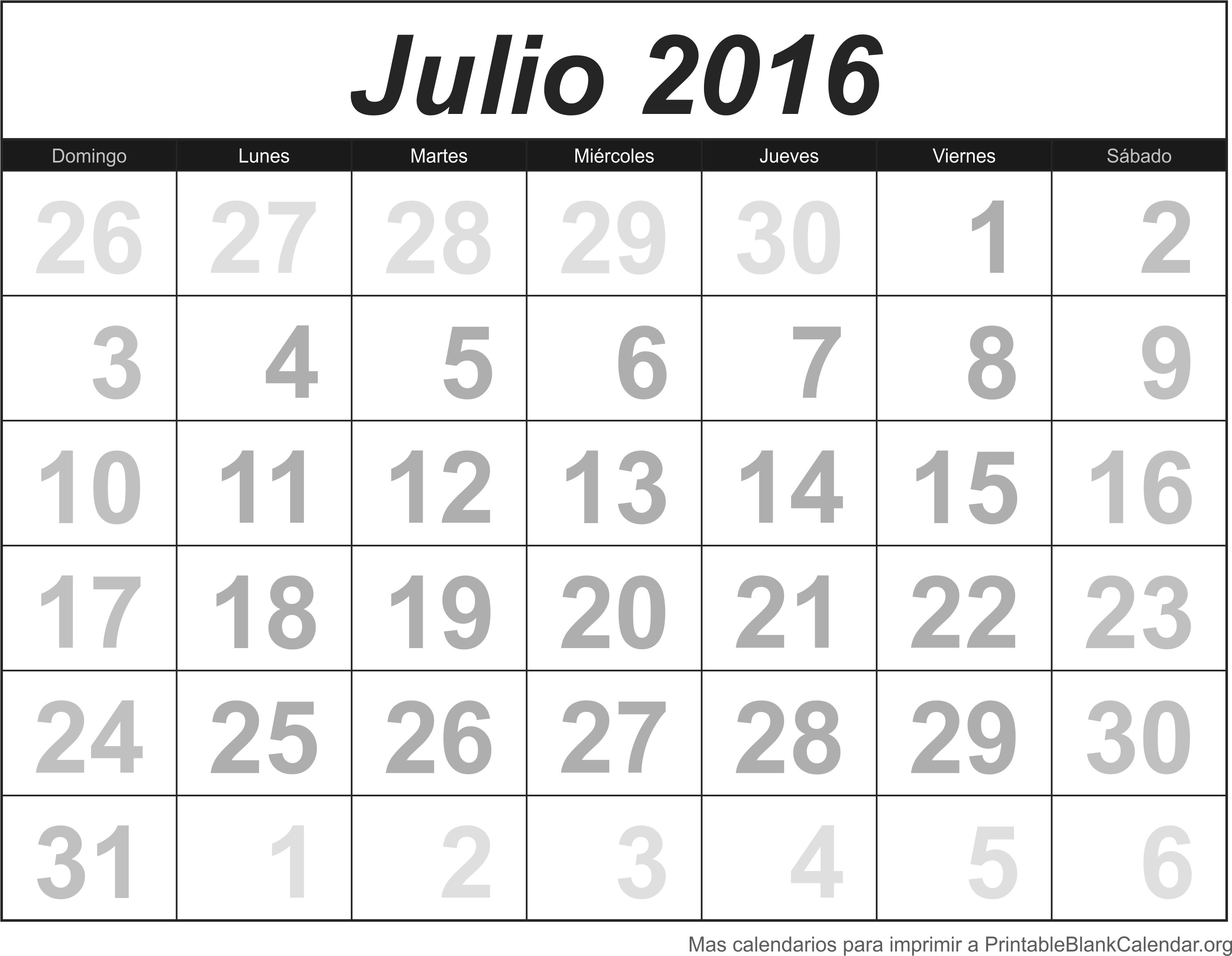 calendario jul 2016