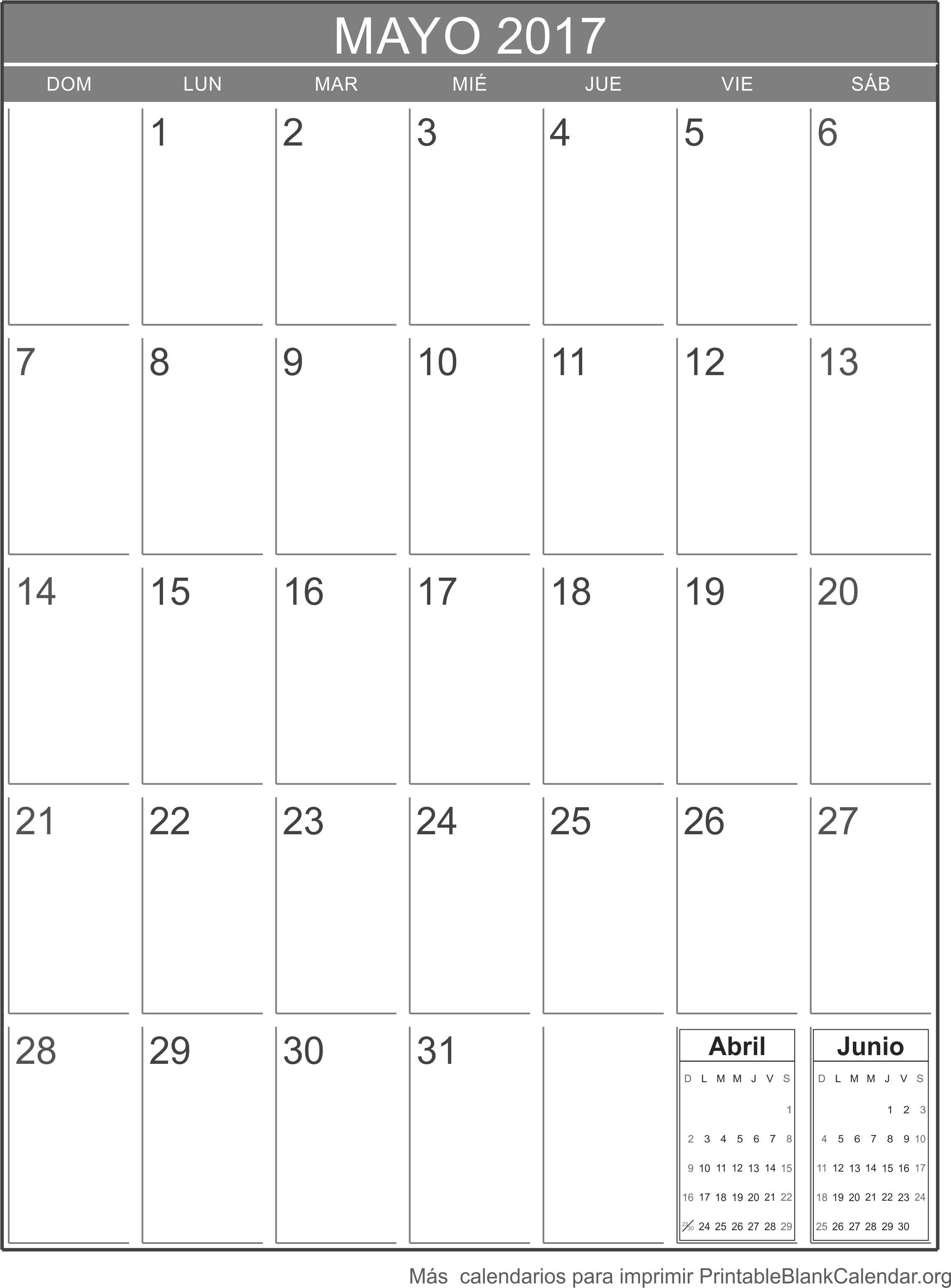 mayo 2017 calendario