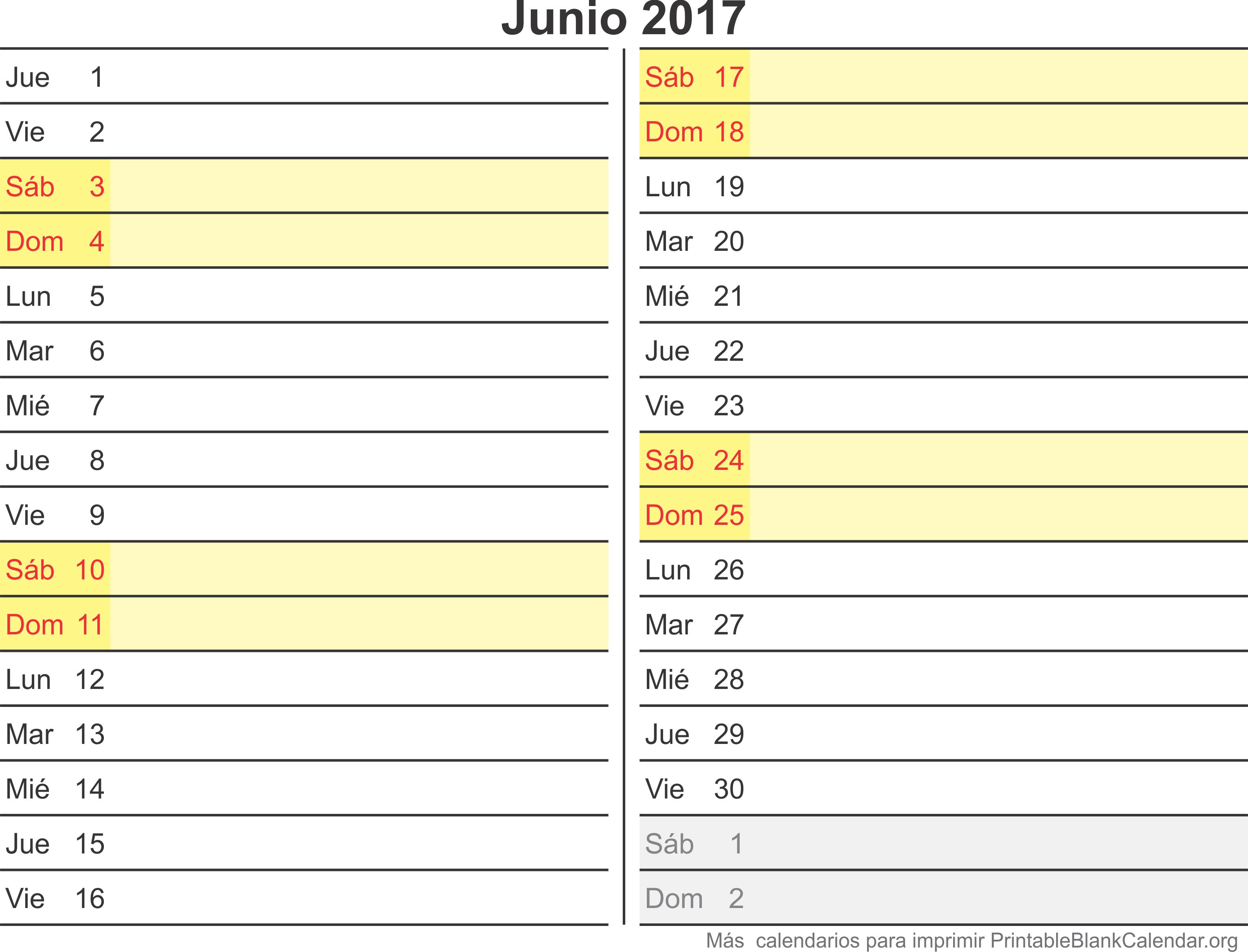 calendario jun 2017