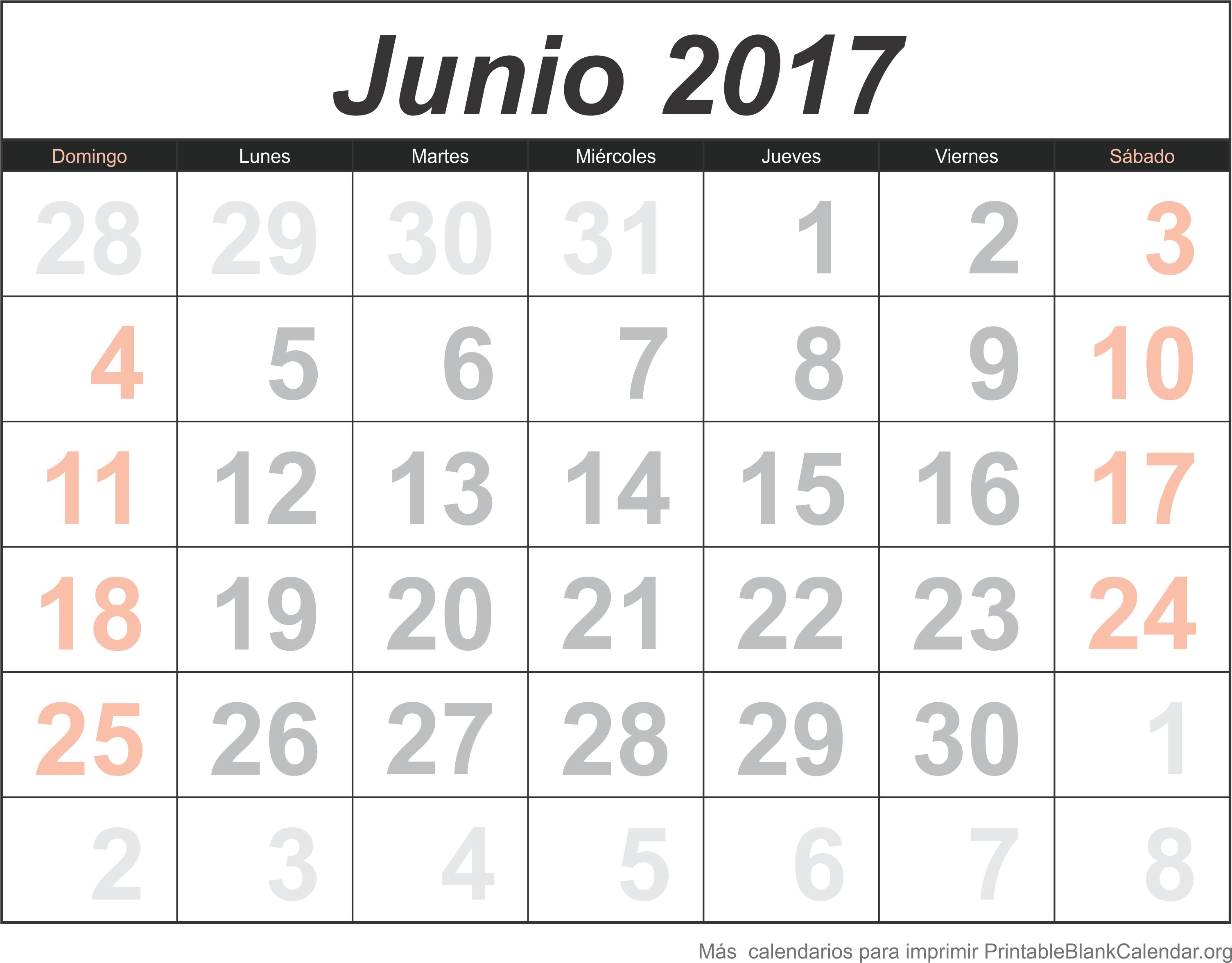 jun 2017 calendario