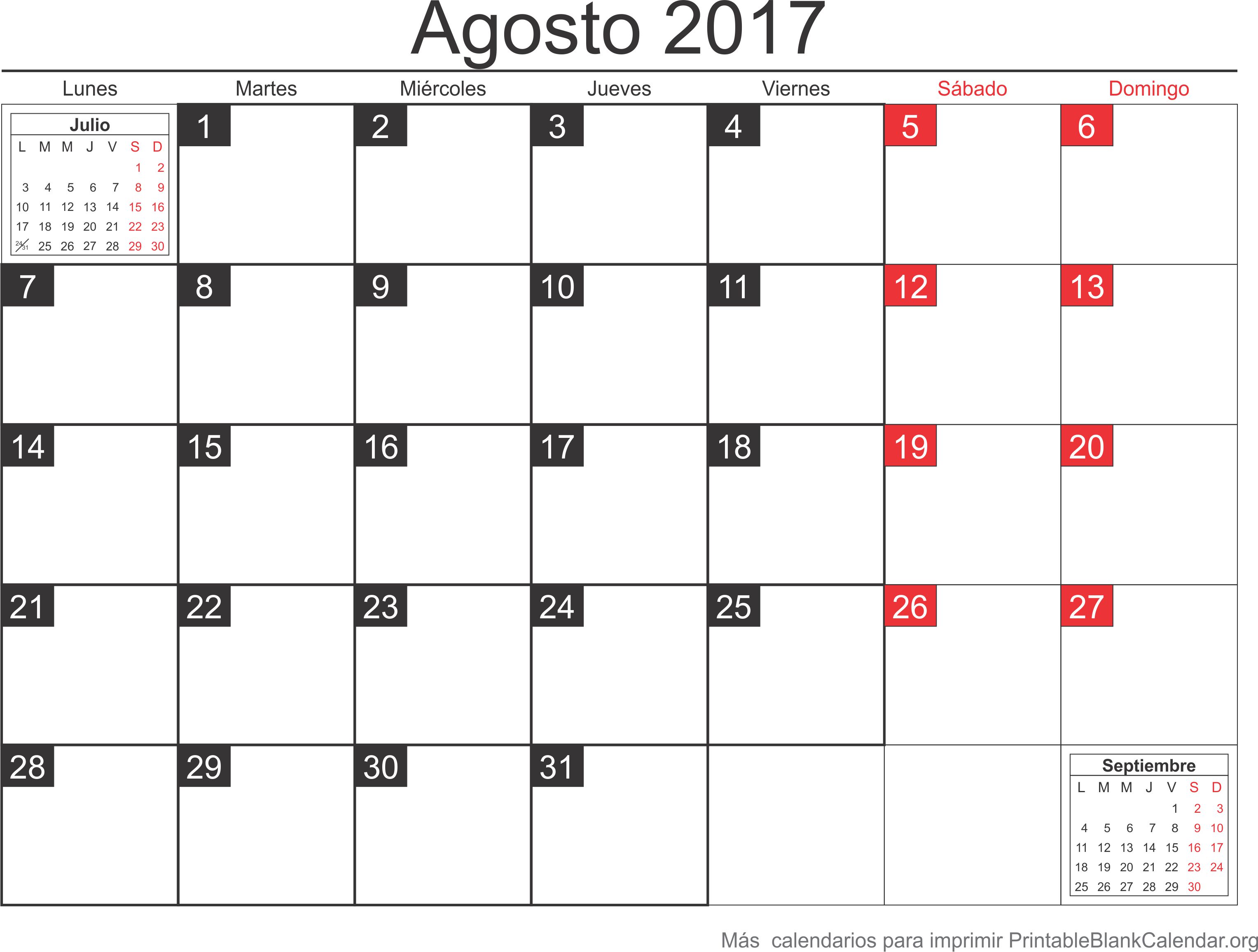 agosto 2017 agenda
