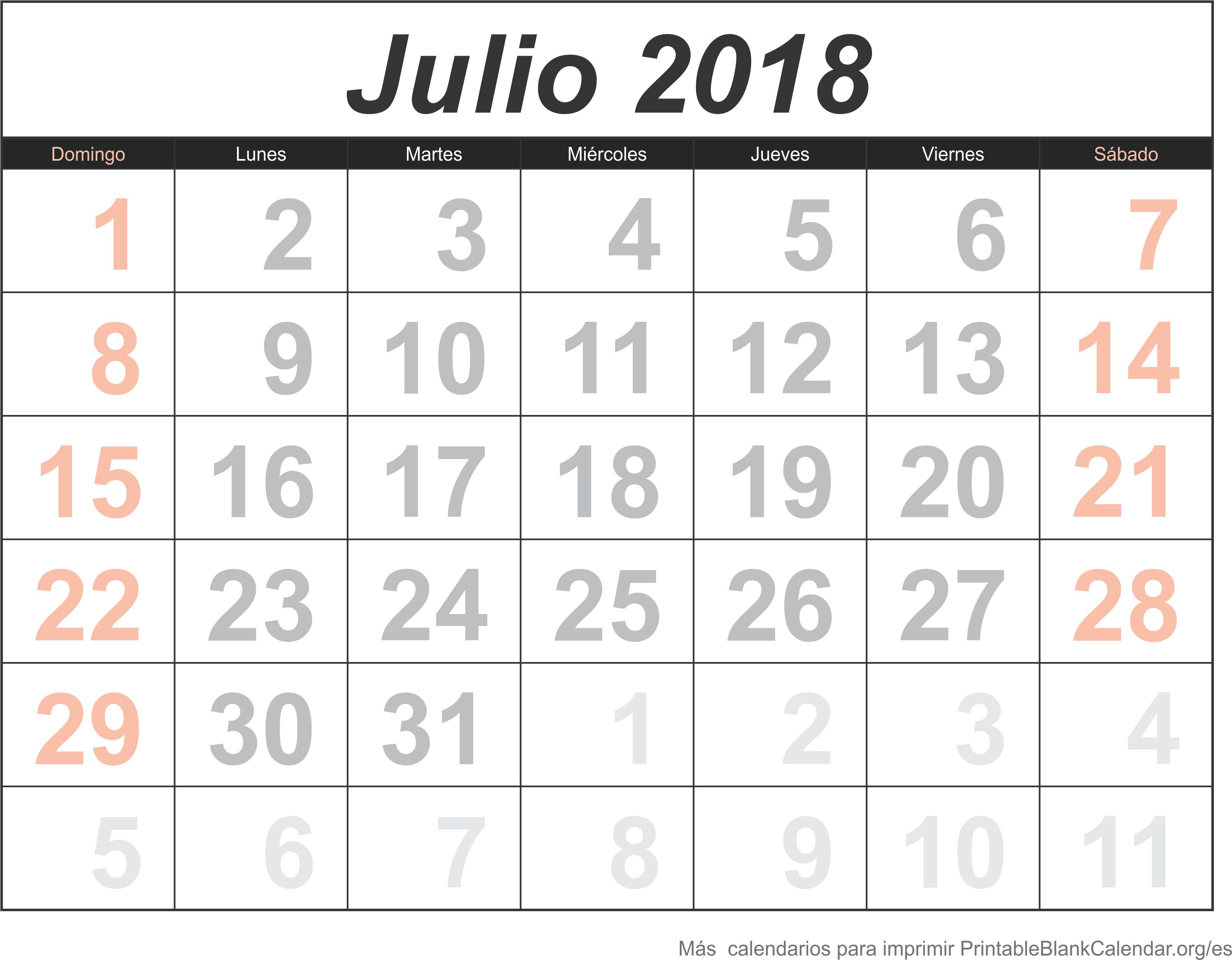 calendario jul 2018