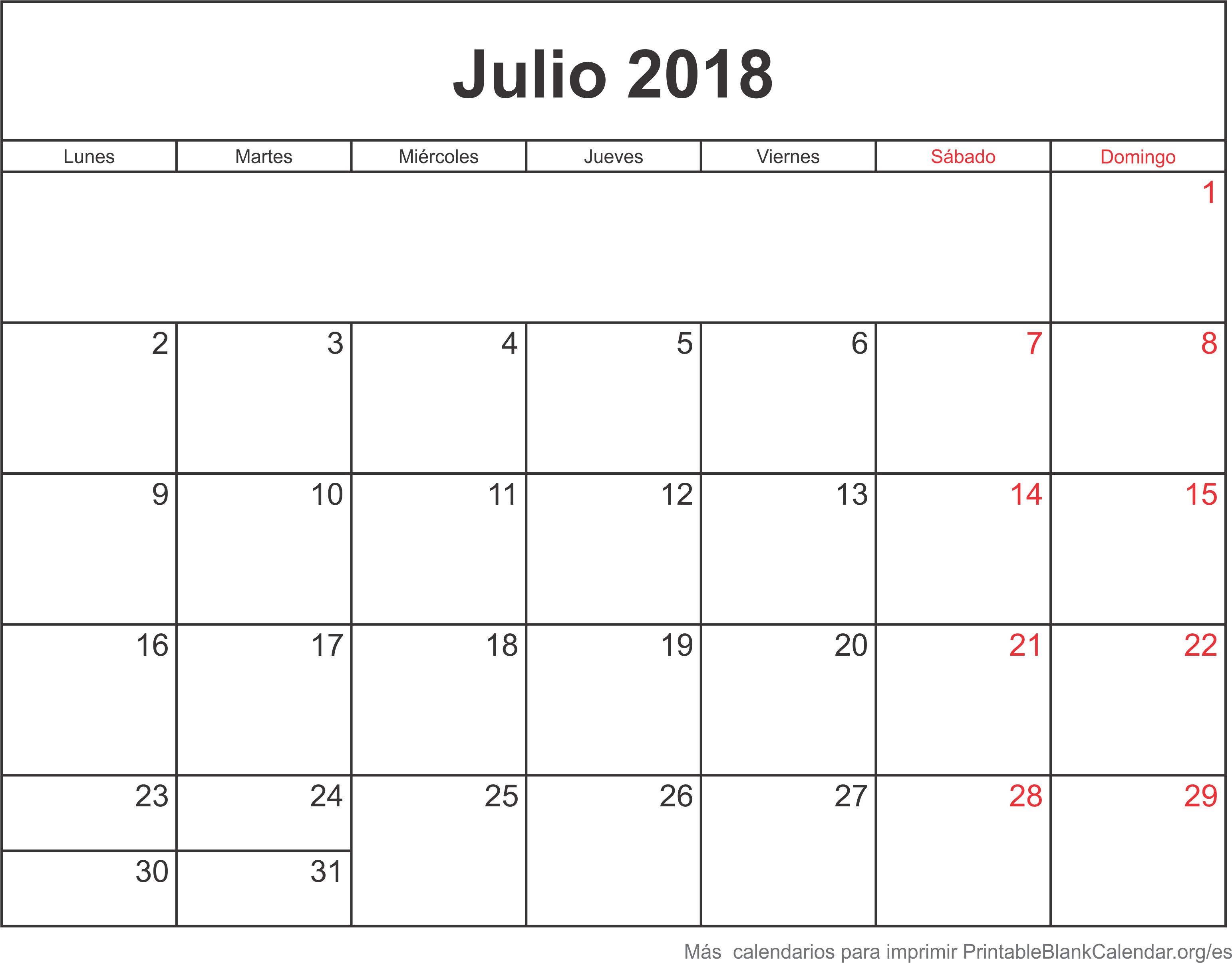 julio 2018 agenda